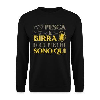 Pesca Maglietta Divertente Pescatore Regali - Unisex Pullover - Schwarz - Vorne - Alina (178cm) & Michal (187cm)