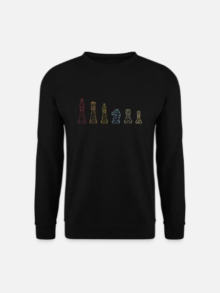 Cooles Schach Dame König Turm Geschenk - Unisex Pullover - Schwarz