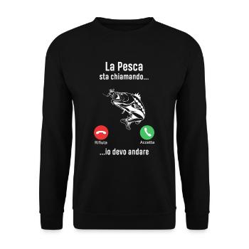 Pesca Maglietta Divertente Pescatore Regali - Unisex Pullover - Schwarz - Vorne - Alina (178cm) & Michal (187cm)