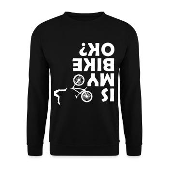 Vélo Montagne / Terrain VTT Cycliste Cadeau - Unisex Sweatshirt - black - Front - Alina (178cm) & Michal (187cm)