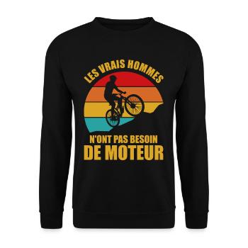 Vélo Montagne/ Tout Terrain VTT Cycliste - Unisex Pullover - Schwarz - Vorne - Alina (178cm) & Michal (187cm)
