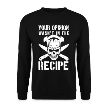 Chef & Kitchen Hobby Cook Gifts - Unisex Sweatshirt - black - Front - Alina (178cm) & Michal (187cm)