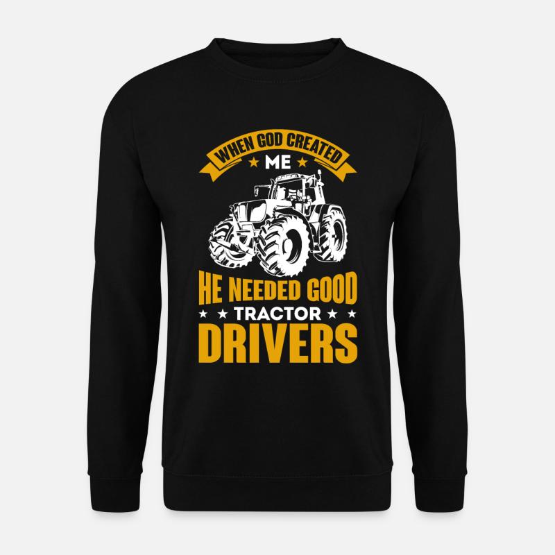Farmer & Farmer Tractor Trecker Love Gift - Unisex Sweatshirt - black