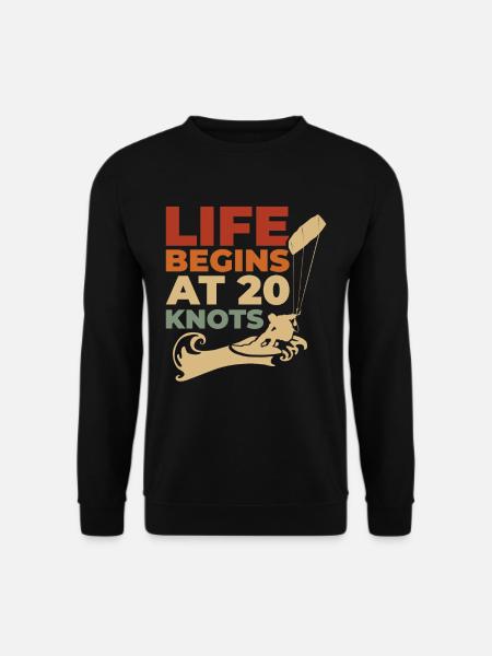 Kitesurfing Liebe Kite Surfer Geschenke Kiter - Unisex Pullover - Schwarz