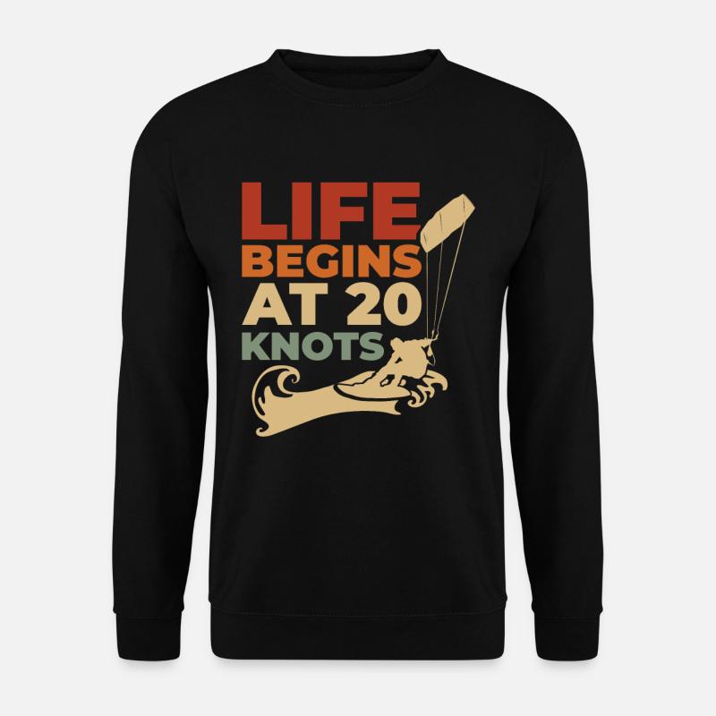 Kitesurfing Liebe Kite Surfer Geschenke Kiter - Unisex Pullover - Schwarz