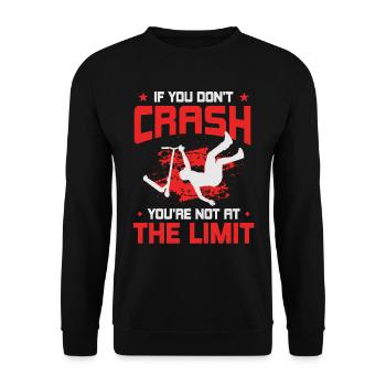 Cooles Stunt Scooter Tretroller Skater Geschenk - Unisex Pullover - Schwarz - Vorne - Alina (178cm) & Michal (187cm)