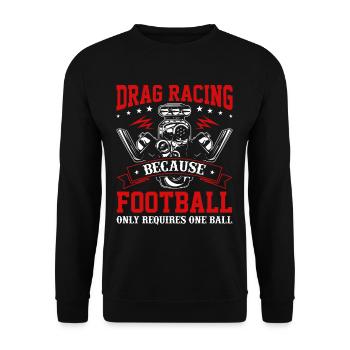 Drag Racing Race Car Guy Tuner Auto Geschenke - Unisex Pullover - Schwarz - Vorne - Alina (178cm) & Michal (187cm)