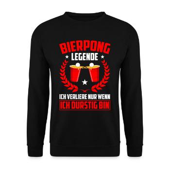 Drôle de bièrepong légende de bière Pong cadeau - Sweat-shirt Unisexe - noir - Devant - Alina (178cm) & Michal (187cm)