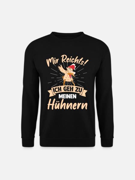 Hühner Landwirt Küken Bäuerin Hun Geschenk - Unisex Pullover - Schwarz