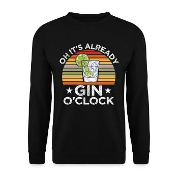 Funny Gin Lover Tonic Sayings Gift - Unisex Sweatshirt - black - Front - Alina (178cm) & Michal (187cm)