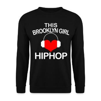 this brooklyn girl hip hop Graphic - Unisex Sweatshirt - black - Front - Alina (178cm) & Michal (187cm)