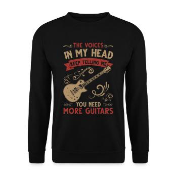 Musicien Guitariste Cadeau Guitariste - Sweat-shirt Unisexe - noir - Devant - Alina (178cm) & Michal (187cm)