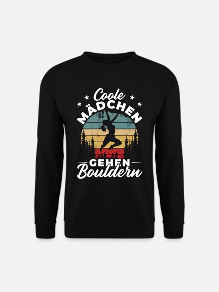 Bouldering Kletterer Geschenke Boulder Kletter - Unisex Pullover - Schwarz