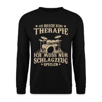 Cooles Schlagzeug Musiker Drummer Geschenk - Unisex Pullover - Schwarz - Vorne - Alina (178cm) & Michal (187cm)