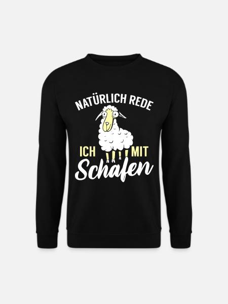 Lustige Schafe Bauern Landwirt Schäfer Geschenke - Unisex Pullover - Schwarz