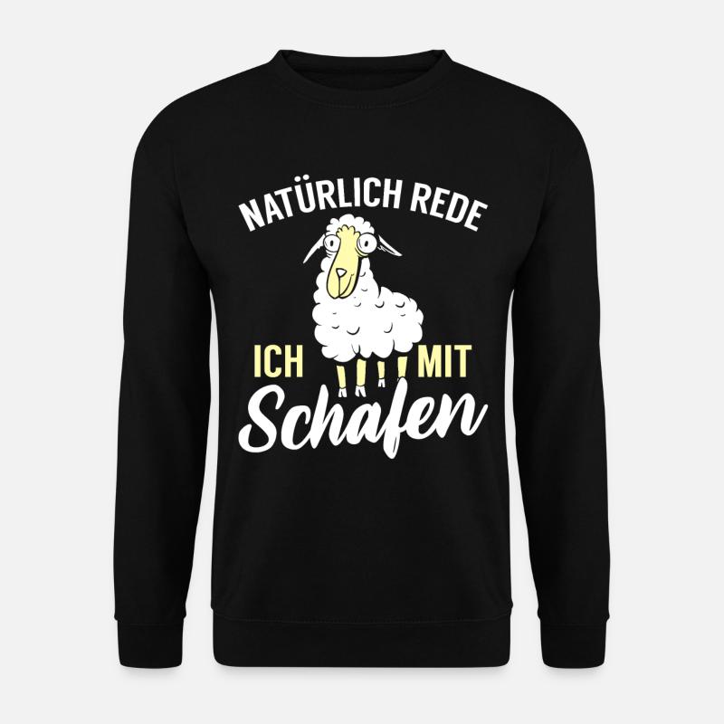 Lustige Schafe Bauern Landwirt Schäfer Geschenke - Unisex Pullover - Schwarz