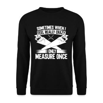 Schreiner & Zimmermann Tischler Geschenke - Unisex Pullover - Schwarz - Vorne - Alina (178cm) & Michal (187cm)