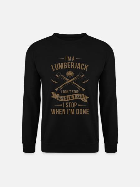 Holzfäller Und Förster Kettensägen Geschenke - Unisex Pullover - Schwarz