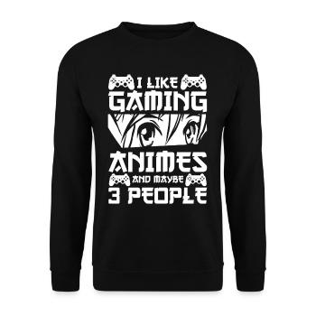 Anime Série Japonaise Manga Anime Cadeaux - Sweat-shirt Unisexe - noir - Devant - Alina (178cm) & Michal (187cm)