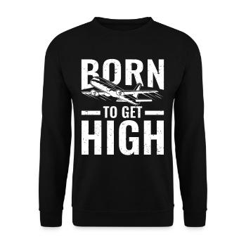 Airplane Pilot Flying Pilot Pilot Gift - Unisex Sweatshirt - black - Front - Alina (178cm) & Michal (187cm)