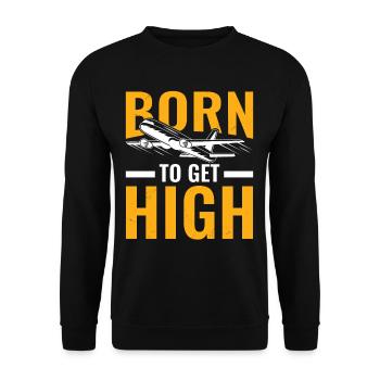 Airplane Pilot Flying Pilot Pilot Gift - Unisex Sweatshirt - black - Front - Alina (178cm) & Michal (187cm)