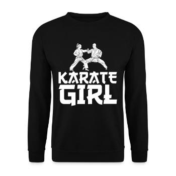 Karate Sport Chinese Martial Arts - Unisex Sweatshirt - black - Front - Alina (178cm) & Michal (187cm)