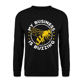 Funny Beekeepers Honey Dealer Bees Gifts - Unisex Sweatshirt - black - Front - Alina (178cm) & Michal (187cm)
