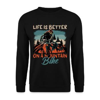 1 14 - Unisex Sweatshirt - black - Front - Alina (178cm) & Michal (187cm)