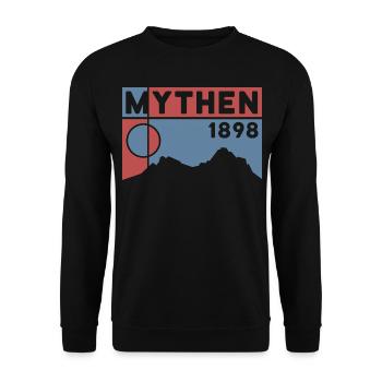 Grosser Kleiner Mythen Wandern Wanderung Souvenir - Unisex Pullover - Schwarz - Vorne - Alina (178cm) & Michal (187cm)