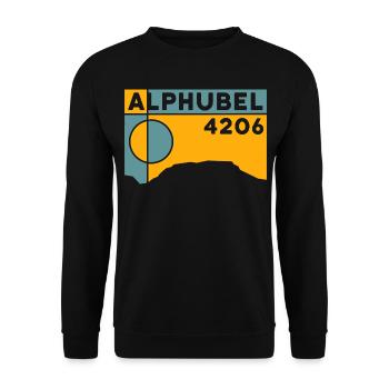 Alphubel High Tour, Mountain Tour, Tour, Souvenir, Souvenir - Unisex Sweatshirt - black - Front - Alina (178cm) & Michal (187cm)