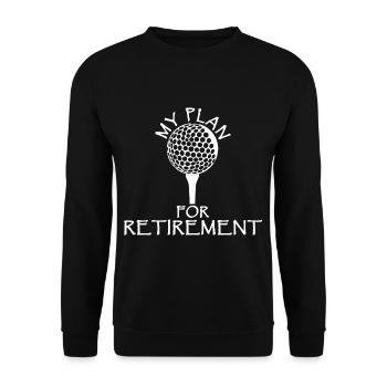 Golf Golf Sport Drôle de Cadeaux Golf - Sweat-shirt Unisexe - noir - Devant - Alina (178cm) & Michal (187cm)