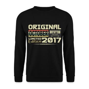 Birthday October 2017 Original | October 2017 - Unisex Sweatshirt - black - Front - Alina (178cm) & Michal (187cm)