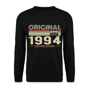 Original 1994 Vintage 1994 Anniversaire Rétro 1994 - Sweat-shirt Unisexe - noir - Devant - Alina (178cm) & Michal (187cm)