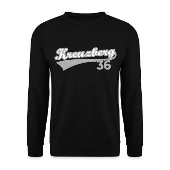 Kreuzberg 36 Berlin - Unisex Pullover - Schwarz - Vorne - Alina (178cm) & Michal (187cm)