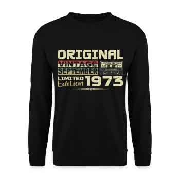 1973 - Les légendes Sont Nées en Septembre 1973 - Sweat-shirt Unisexe - noir - Devant - Alina (178cm) & Michal (187cm)