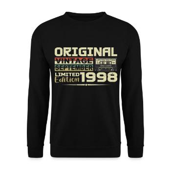 1998 - Les légendes Sont Nées en Septembre 1998 - Sweat-shirt Unisexe - noir - Devant - Alina (178cm) & Michal (187cm)