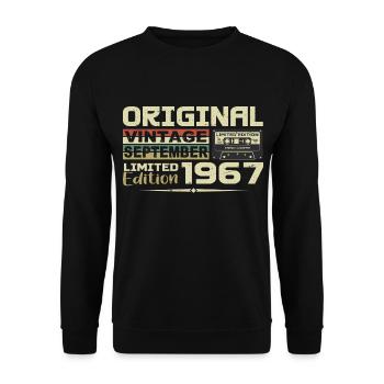 1967 - Die Legenden werden im September 1967 geboren - Unisex Pullover - Schwarz - Vorne - Alina (178cm) & Michal (187cm)