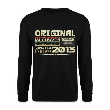 2013 - Les légendes Sont Nées en Septembre 2013 - Sweat-shirt Unisexe - noir - Devant - Alina (178cm) & Michal (187cm)
