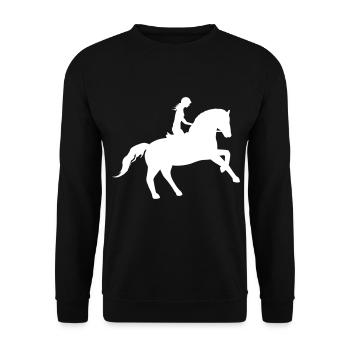 Reitsport Eleganz - Unisex Pullover - Schwarz - Vorne - Alina (178cm) & Michal (187cm)