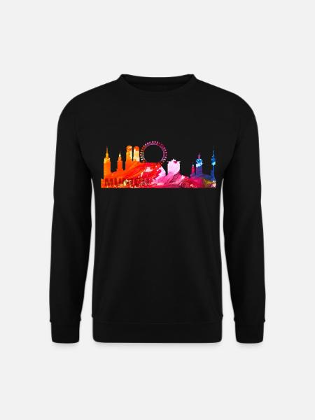 Munich, Munich skyline, Bavaria, Germany - Unisex Sweatshirt - black