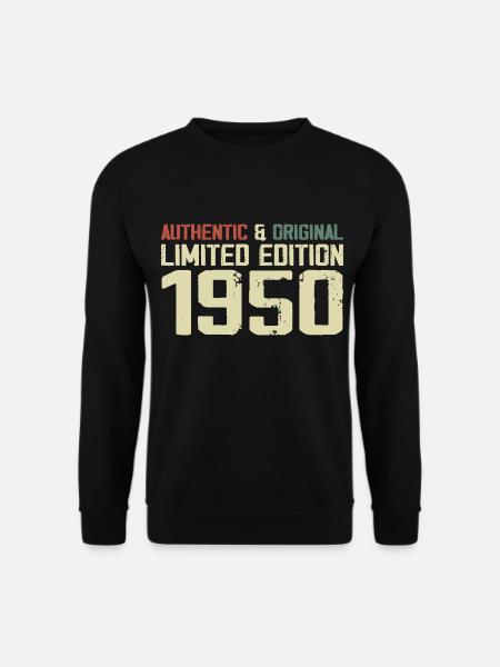 1950 Geburtstagsgeschenk 1950 Jahrgang 1950er Retro - Unisex Pullover - Schwarz