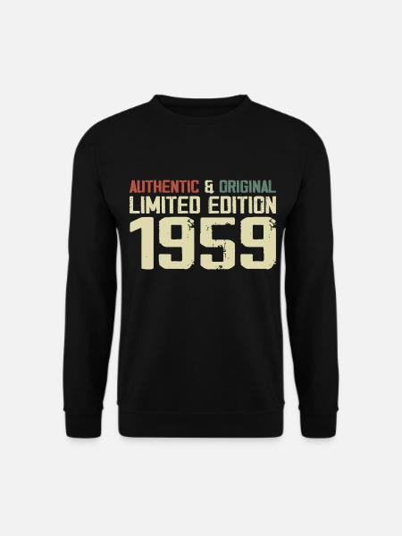 1959 Geburtstagsgeschenk 1959 Jahrgang 1959 Retro - Unisex Pullover - Schwarz