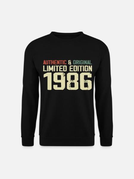 1986 Cadeau Anniversaire 1986 Vintage 1986 Rétro - Sweat-shirt Unisexe - noir