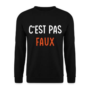 C'est pas faux - Sweat-shirt Unisexe - noir - Devant - Alina (178cm) & Michal (187cm)