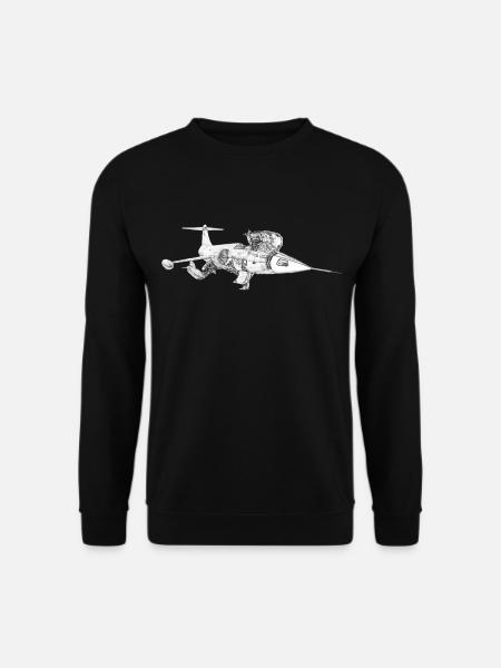 Starfighter schwarz weiß - Unisex Pullover - Schwarz