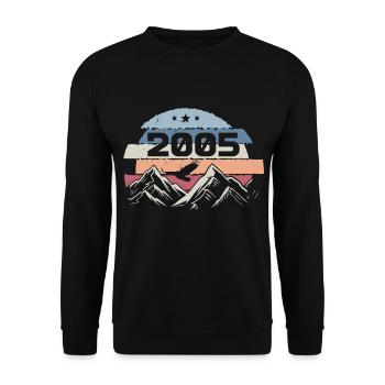 Original 2005 Millésime 2005 Anniversaire 2005 - Sweat-shirt Unisexe - noir - Devant - Alina (178cm) & Michal (187cm)