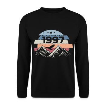 Original 1997 Vintage 1997 Birthday 1997 - Unisex Sweatshirt - black - Front - Alina (178cm) & Michal (187cm)