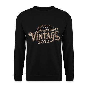 Birthday September 2013 Gift September 2013 - Unisex Sweatshirt - black - Front - Alina (178cm) & Michal (187cm)