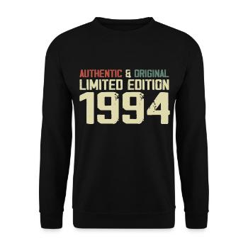 1994 Birthday Gift 1994 Vintage 1994 Retro - Unisex Sweatshirt - black - Front - Alina (178cm) & Michal (187cm)