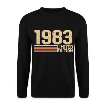 Né en 1983 anniversaire - Cadeau 1983 Vintage 1983 - Sweat-shirt Unisexe - noir - Devant - Alina (178cm) & Michal (187cm)